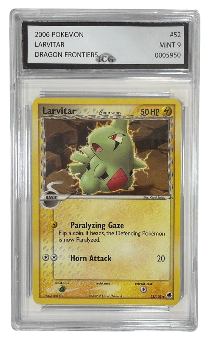 2006 Pokemon Dragon Frontiers Larvitar | No. 52 |Graded 9 (1 of 2)