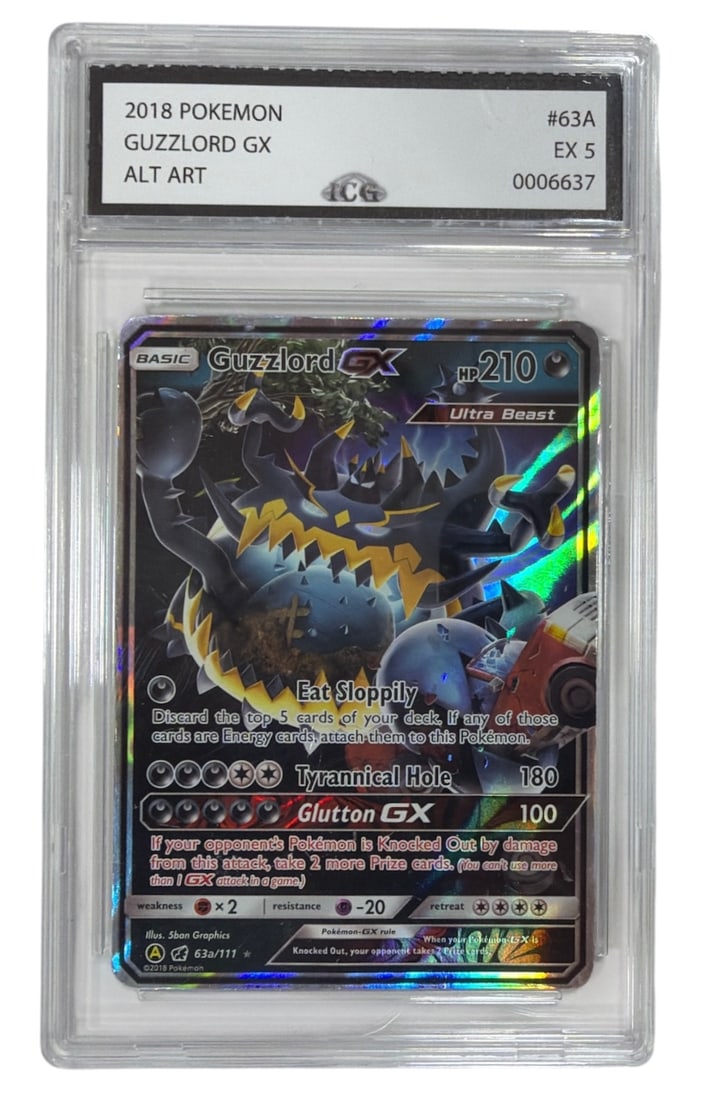 2018 Pokemon Alternate Art Promo Guzzlord GX | No. 63A | Graded 5: 2018 Pokemon Alternate Art Promo Guzzlord GX | No. 63A | Graded 5