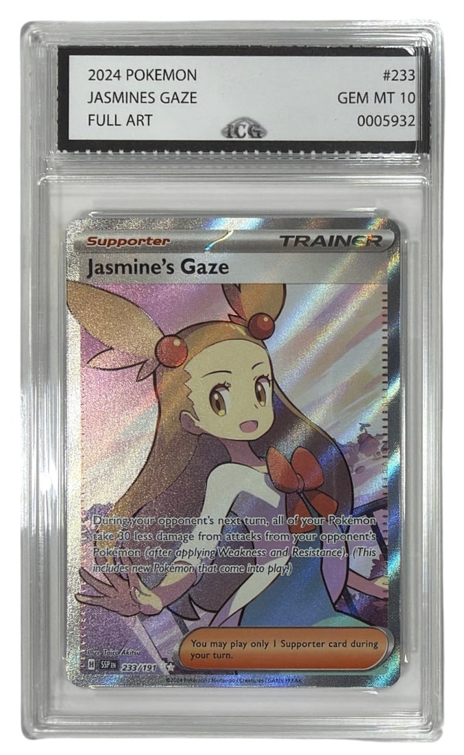 2024 Pokemon Full Art Jasmines Gaze | No. 233 | Graded 10: 2024 Pokemon Full Art Jasmines Gaze | No. 233 | Graded 10