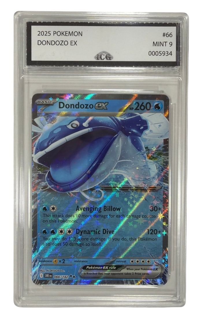 2025 Pokemon Dondozo EX | No. 66 | Graded 9 (1 of 2)