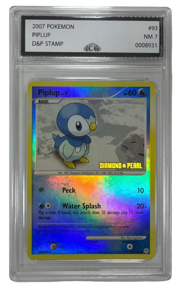 2007 Pokemon Diamond and Pearl Piplup | No. 93 | Graded 7 (1 of 2)