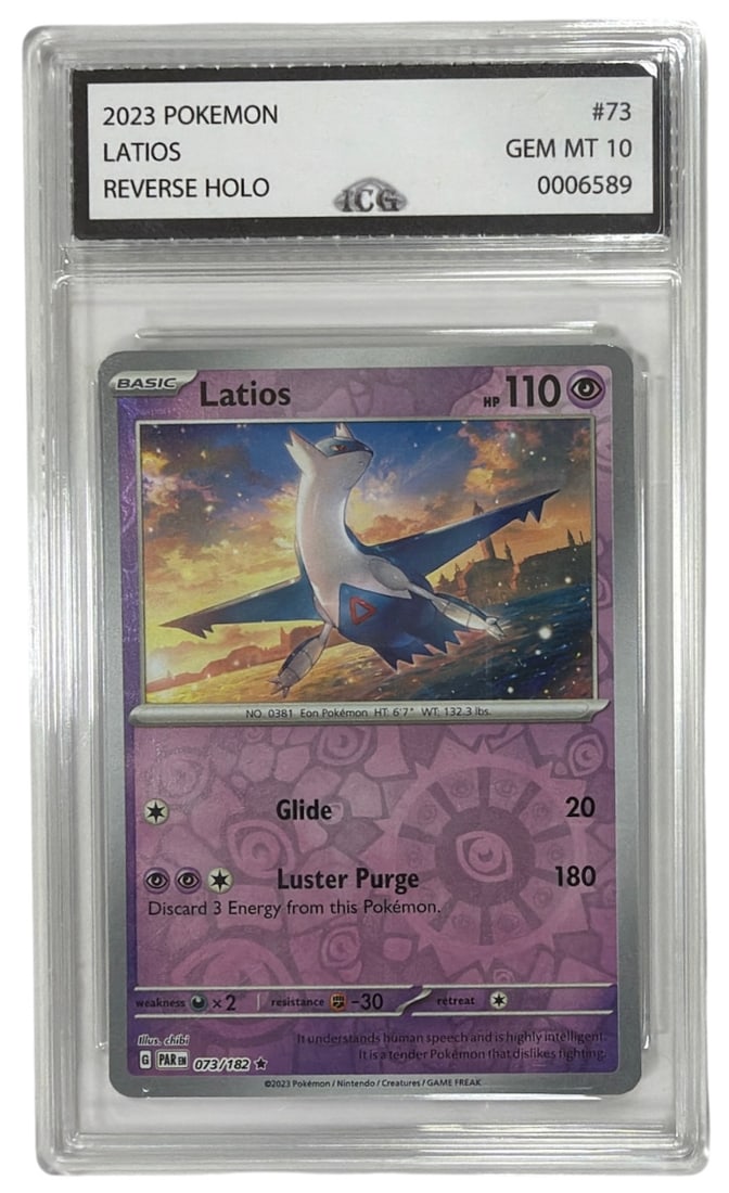 2023 Pokemon Latios Reverse HOLO | No. 73 | Graded 10: 2023 Pokemon Latios Reverse HOLO | No. 73 | Graded 10