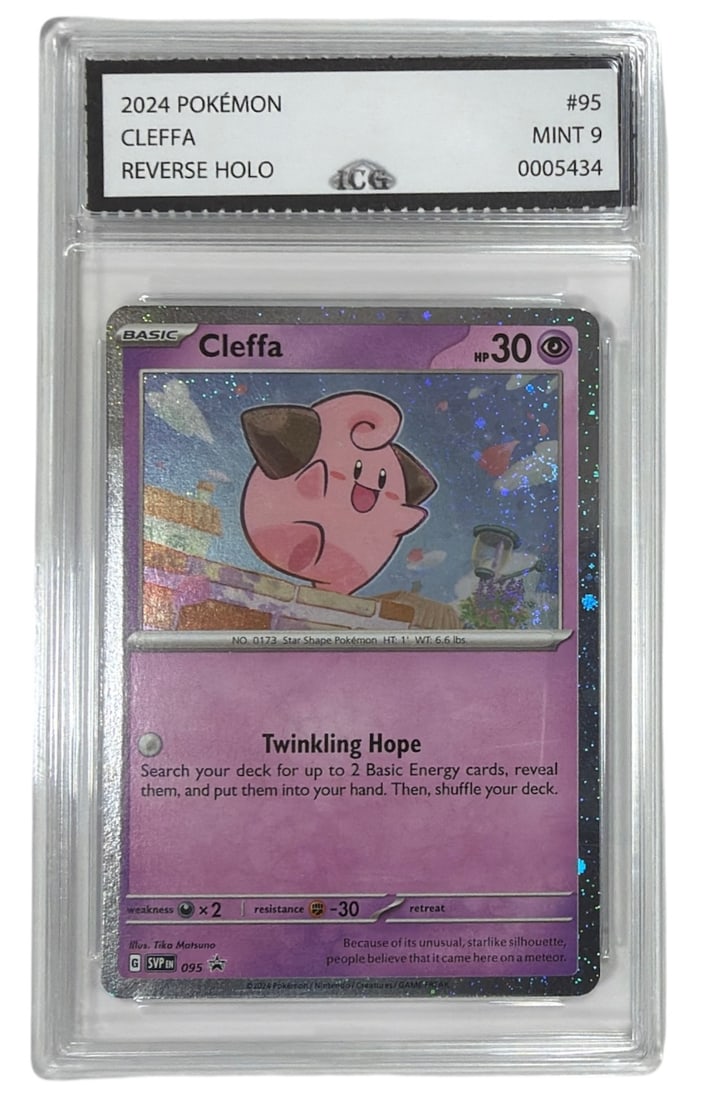 2024 Pokemon Cleffa Reverse HOLO | No. 95 | Graded 9 (1 of 2)