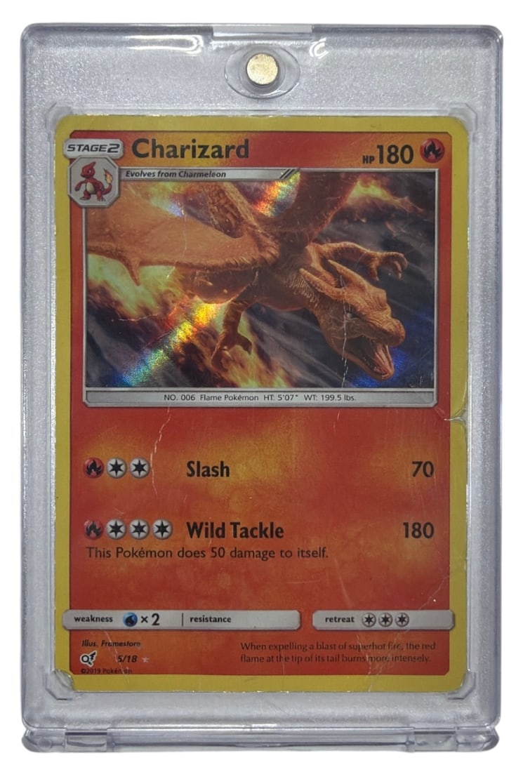 2019 Detective Pikachu Charizard Holo Rare Card: AUTHENTICATION HAS NOT BEEN PERFORMED TO GUARANTEE VERIFICATION | All purchases are made at the buyers discretion