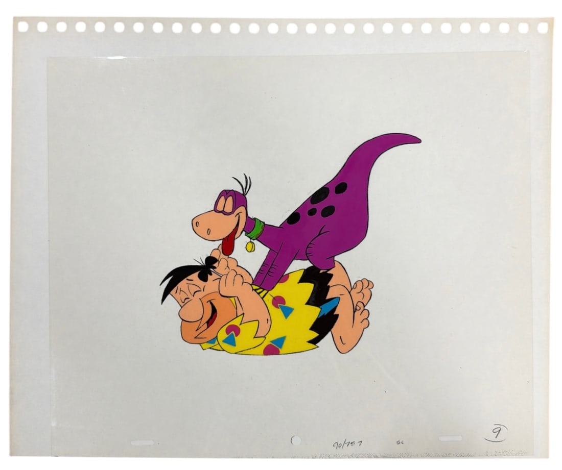 Hanna Barberas Production Cel of Animation The Flintstone: Hanna Barberas Production Cel of Animation The Flintstone