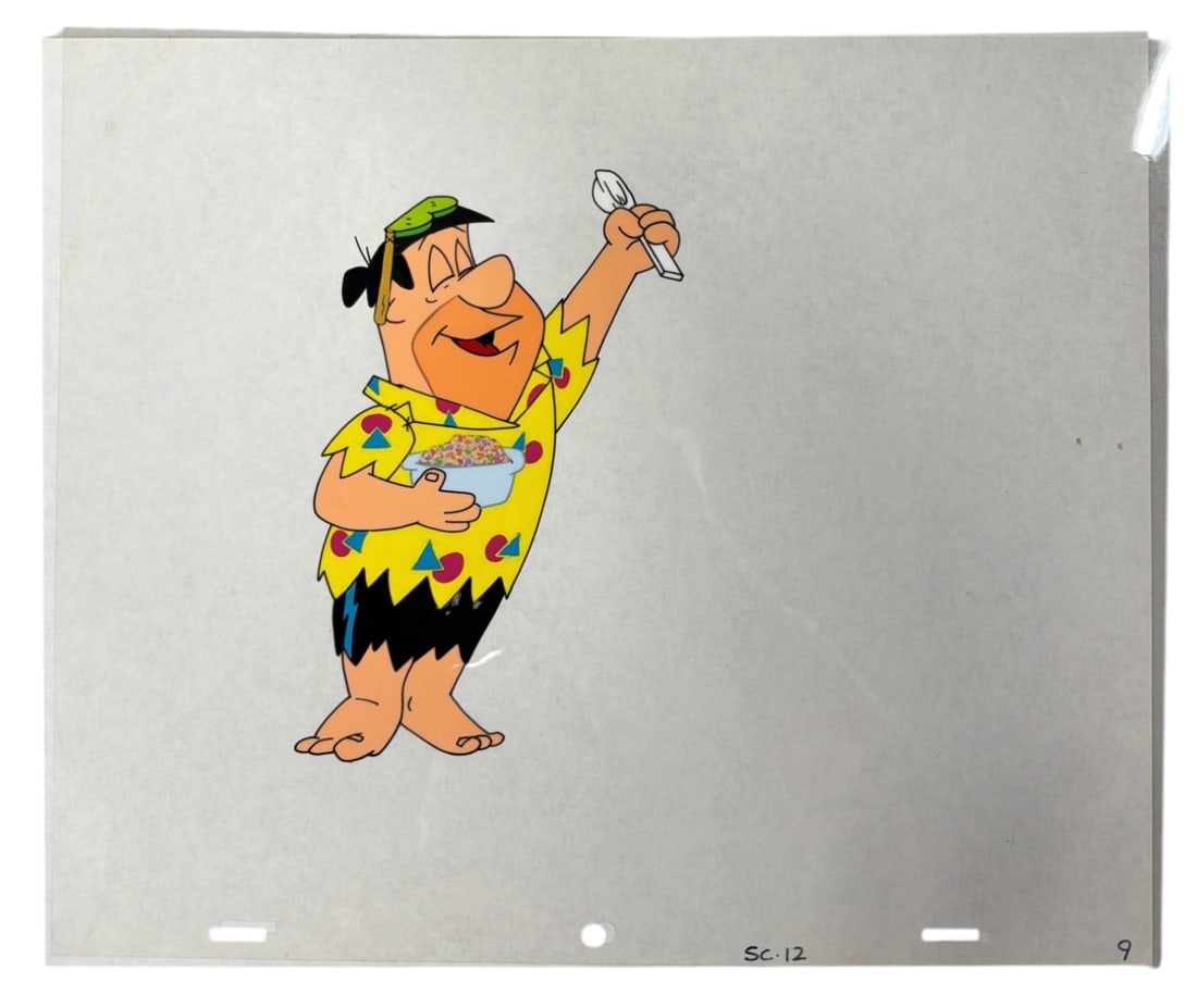 Hanna Barberas Production Cel of Animation The Flintstone: Hanna Barberas Production Cel of Animation The Flintstone