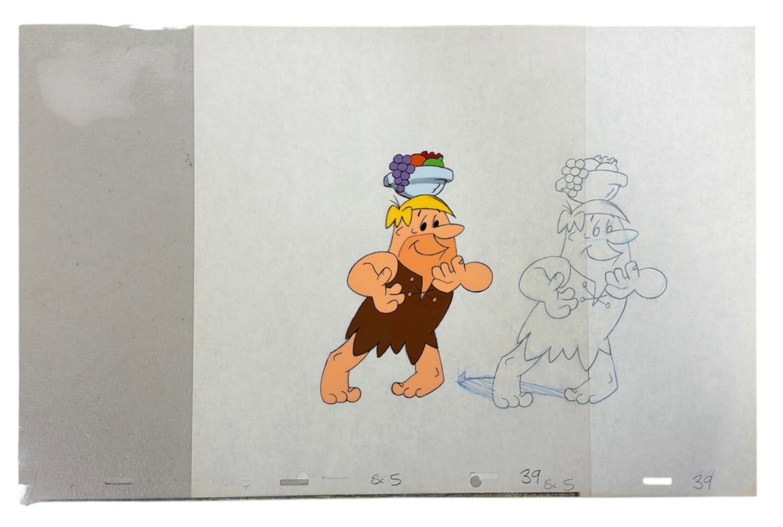 Hanna Barberas Production Cel of Animation The Flintstone: Hanna Barberas Production Cel of Animation The Flintstone
