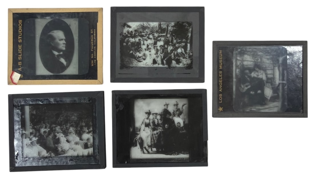 Vintage Glass Photo Slides | 5 pc.: Vintage Glass Photo Slides | 5 pc.