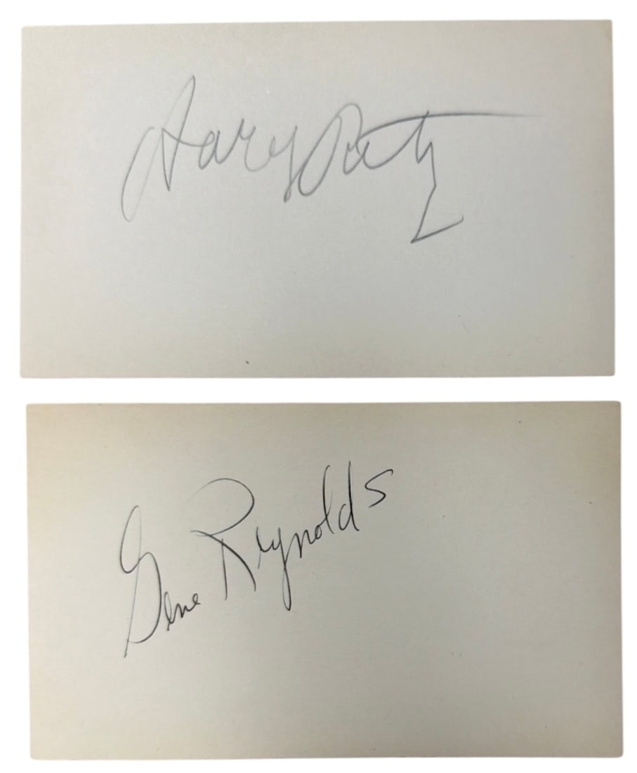 Signed index Card of Gene Reynolds and Harry Ritz Bros. | no coa: AUTHENTICATION HAS NOT BEEN PERFORMED TO GUARANTEE VERIFICATION | All purchases are made at the buyers discretion