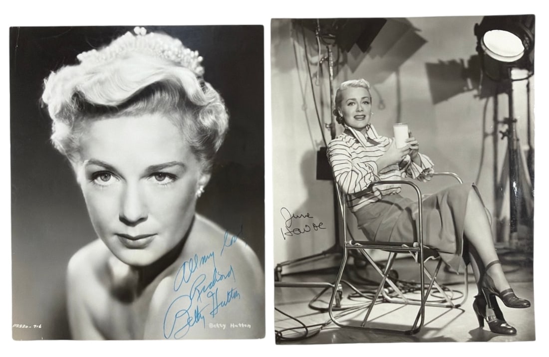 Signed Vintage Photos of June Havoc and Betty Hutton | no coa: AUTHENTICATION HAS NOT BEEN PERFORMED TO GUARANTEE VERIFICATION | All purchases are made at the buyers discretion