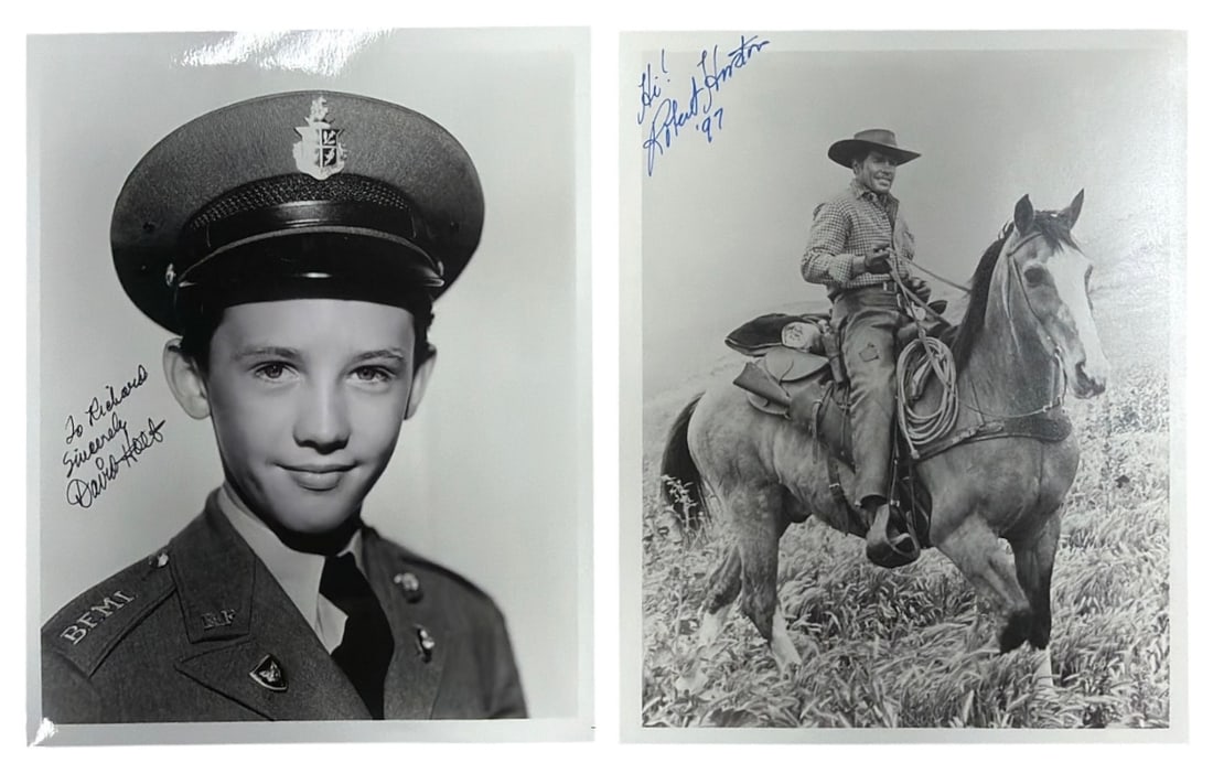 Signed Vintage Photos of Robert Horton and Tommy Kelly | no coa: AUTHENTICATION HAS NOT BEEN PERFORMED TO GUARANTEE VERIFICATION | All purchases are made at the buyers discretion