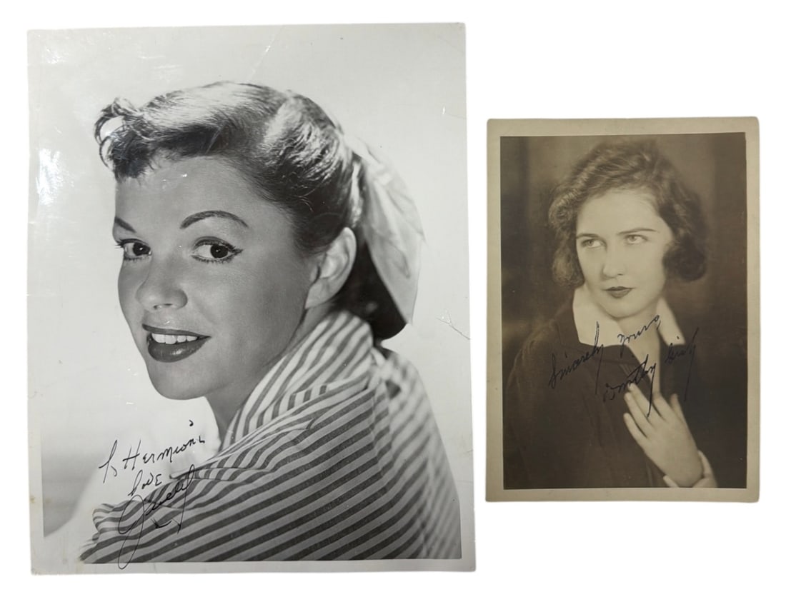 Signed Vintage Photos of Judy Garland and Dorothy Gish | no coa: AUTHENTICATION HAS NOT BEEN PERFORMED TO GUARANTEE VERIFICATION | All purchases are made at the buyers discretion