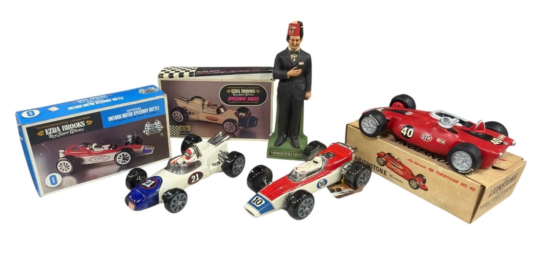 Motor Speedway Race Car Bottles and Whiskey Decanter (1 of 3)