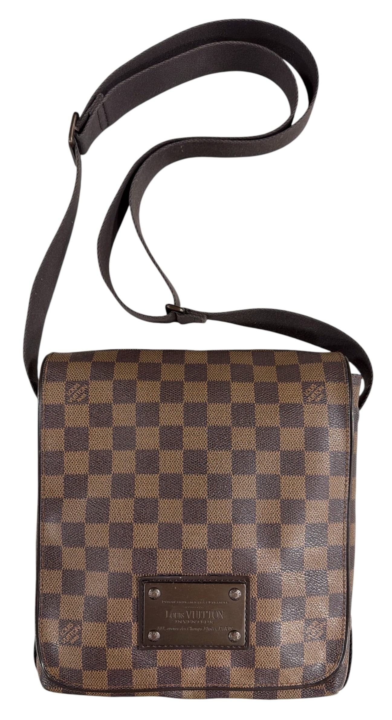 Louis Vuitton Damier Ebene Brooklyn PM Messenger Bag: Louis Vuitton Damier Ebene Brooklyn PM Messenger Bag