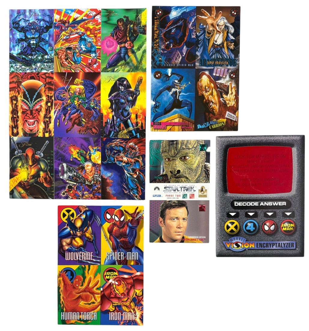 Uncut Marvel and Star Trek Trading Card Collection (1 of 2)