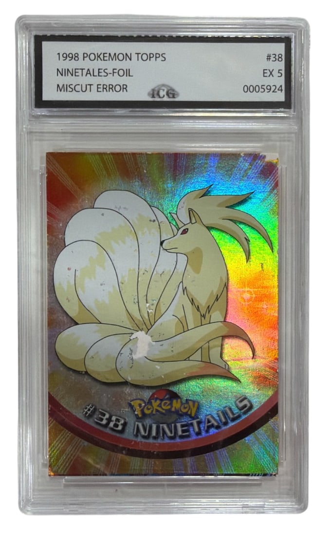 1998 Pokemon Topps MISCUT Error Ninetales Foil | No. 38 | Graded 5 (1 of 2)