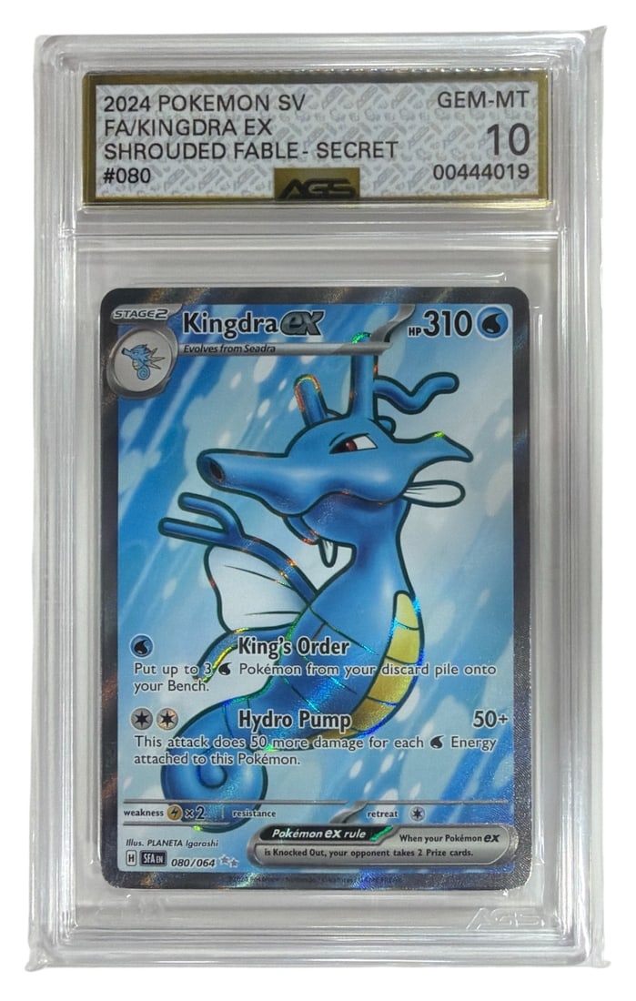 2024 Pokemon Kingdra Ex | No. 080 | Graded 10 (1 of 2)
