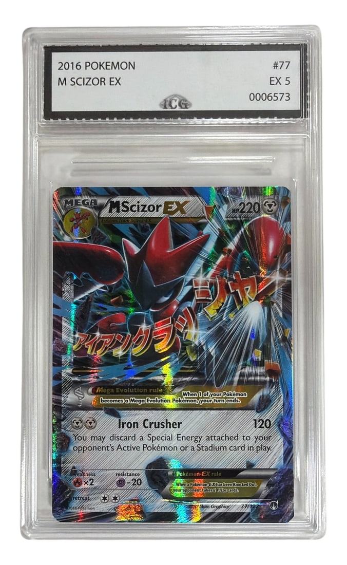 2016 Pokemon M Scizor EX | No. 77 | Graded 5: 2016 Pokemon M Scizor EX | No. 77 | Graded 5