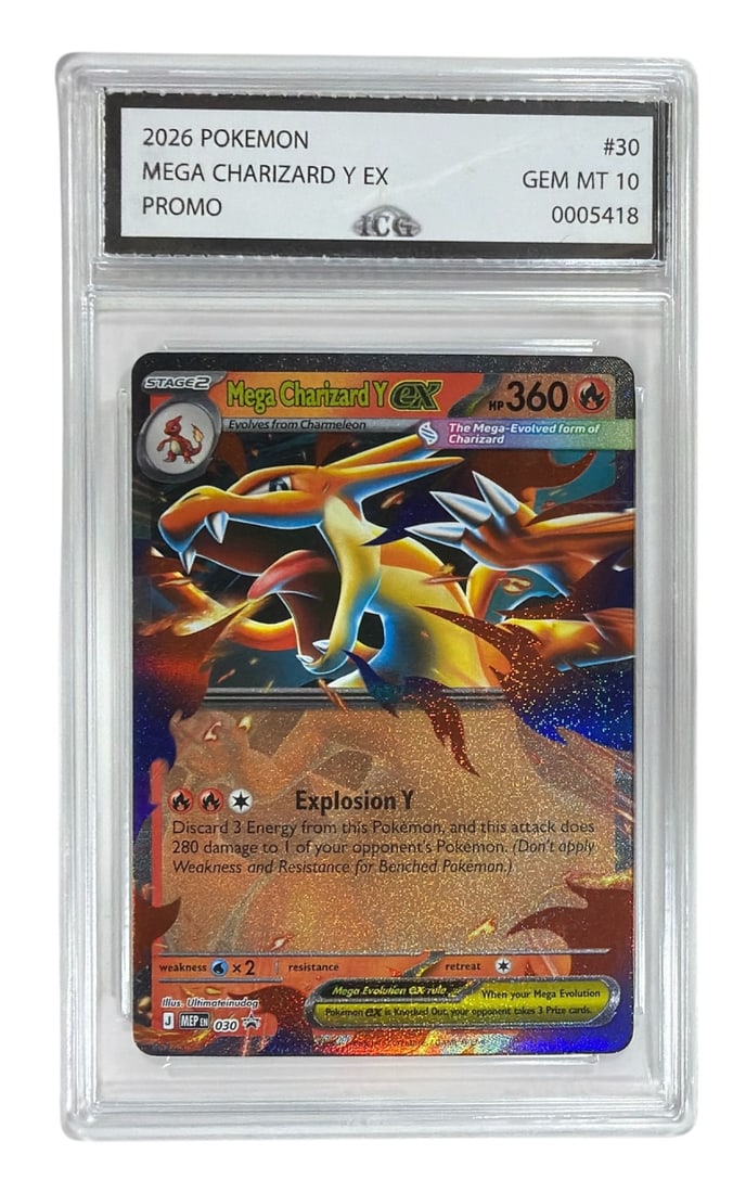 2026 Pokemon Promo Mega Charizard EX | No. 30 | Graded 10: 2026 Pokemon Promo Mega Charizard EX | No. 30 | Graded 10