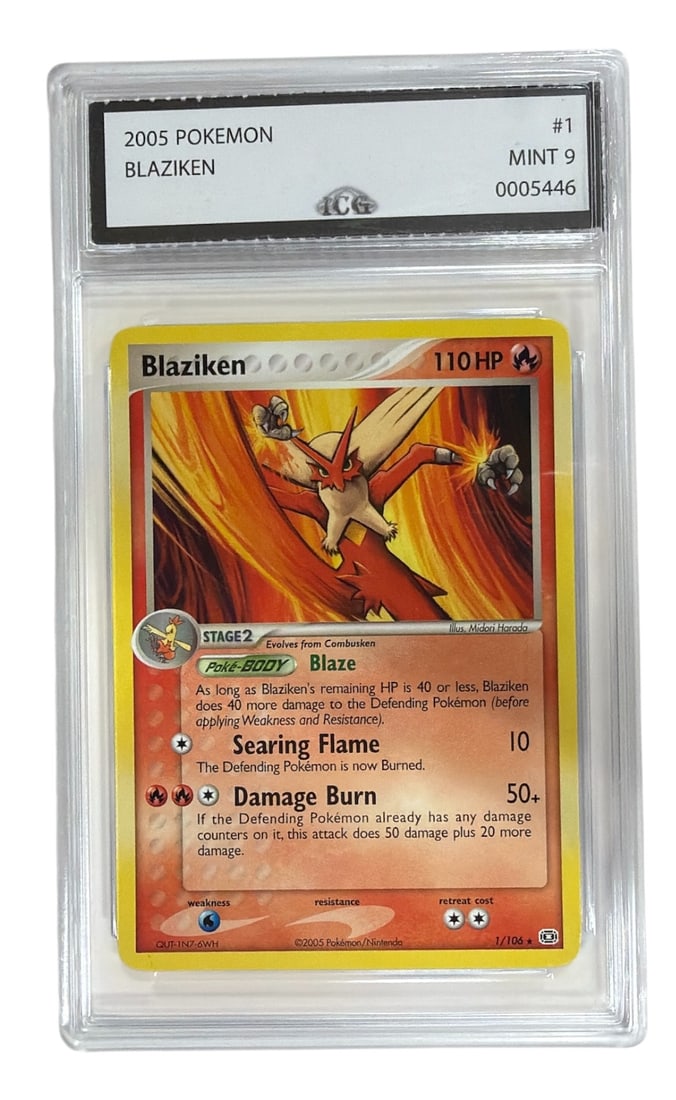 2005 Pokemon Blaziken | No. 1 | Graded 9 (1 of 2)
