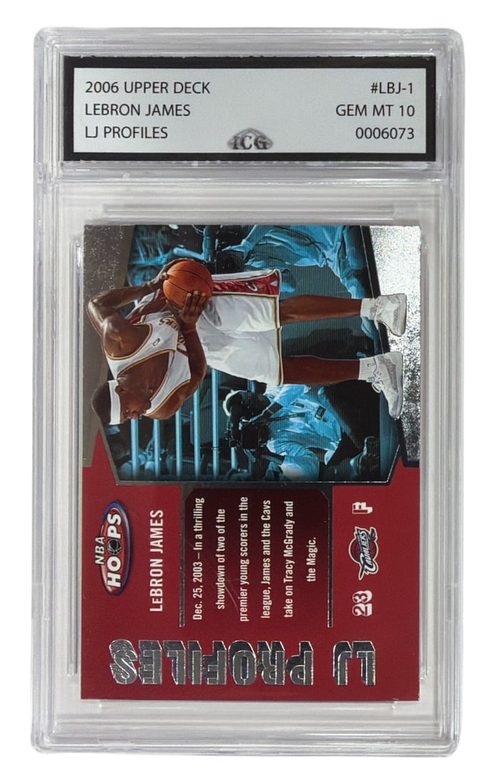 2006 NBA Hoops LBJ Profiles LeBron James | No. LBJ 1| Graded 10 (1 of 2)