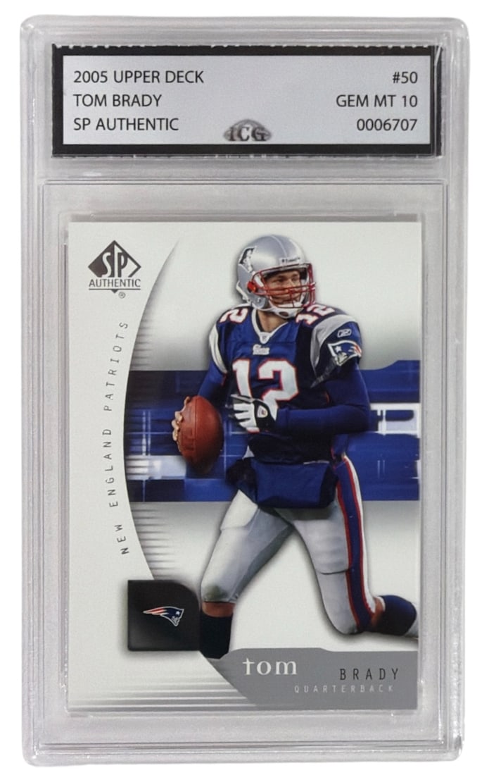 2005 Upper Deck SP Authentic Tom Brady | No. 50 | Graded 10 (1 of 2)