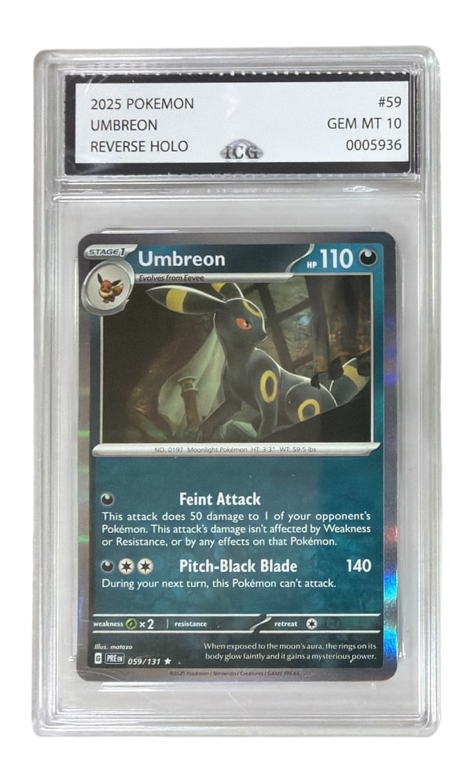 2025 Pokemon Reverse HOLO Umbreon | No. 59 | Graded 10 (1 of 2)