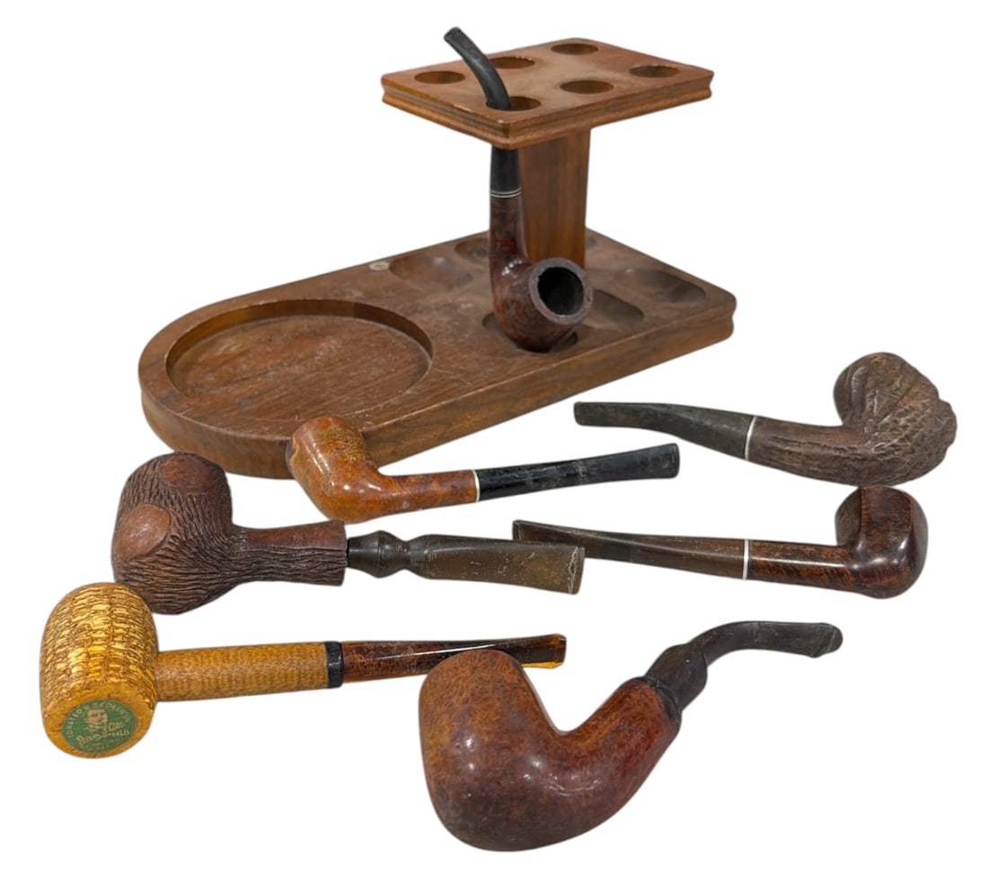 Smoking Pipe and Stand Collection: Smoking Pipe and Stand Collection