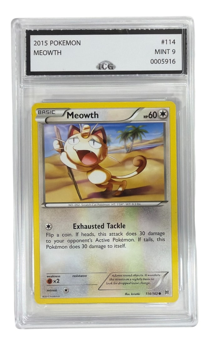 2015 Pokemon Meowth | No. 114 | Graded 9 (1 of 2)