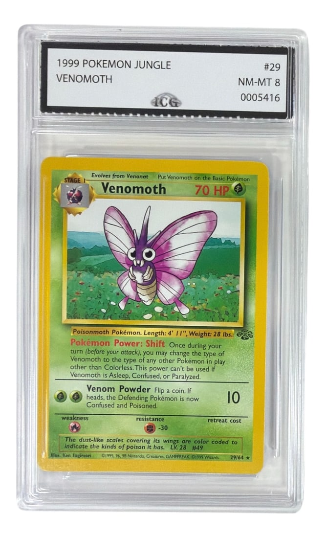 1999 Pokemon Jungle Set Venomoth | No. 29 | Graded 8 (1 of 2)