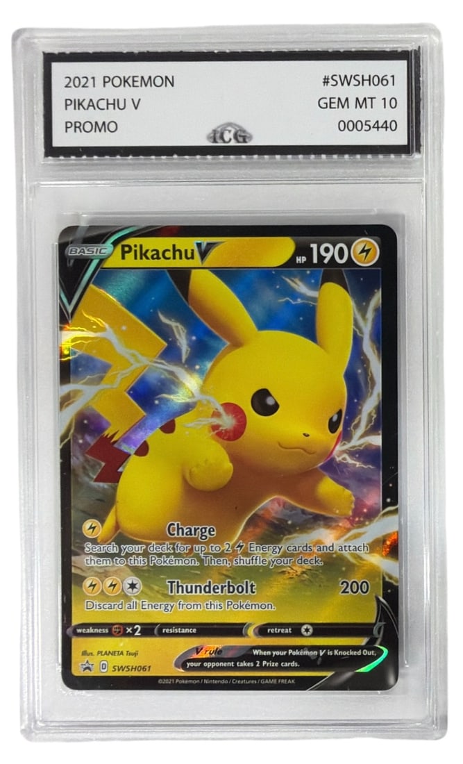 2021 Pokemon PROMO Pikachu V | No. SWSH061 | Graded 10 (1 of 2)