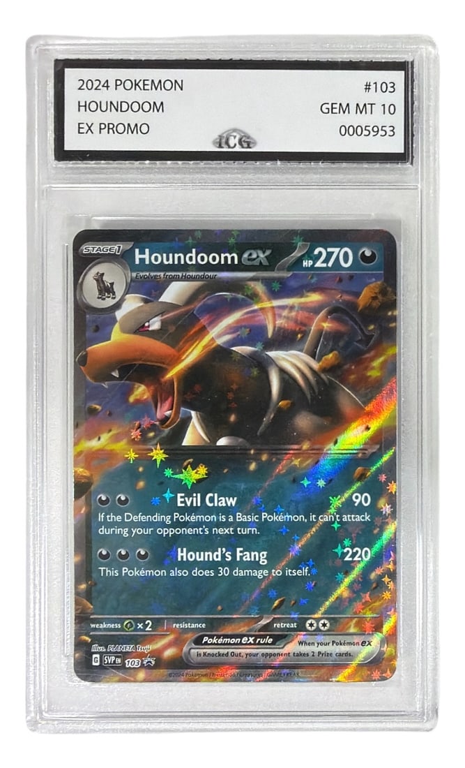 2024 Pokemon PROMO Houndoom EX | No. 103 | Graded 10 (1 of 2)