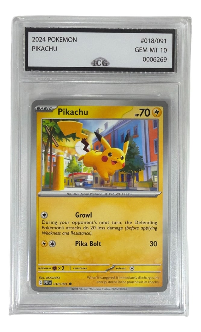 2024 Pokemon Pikachu | No. 018 091 | Graded 10 (1 of 2)
