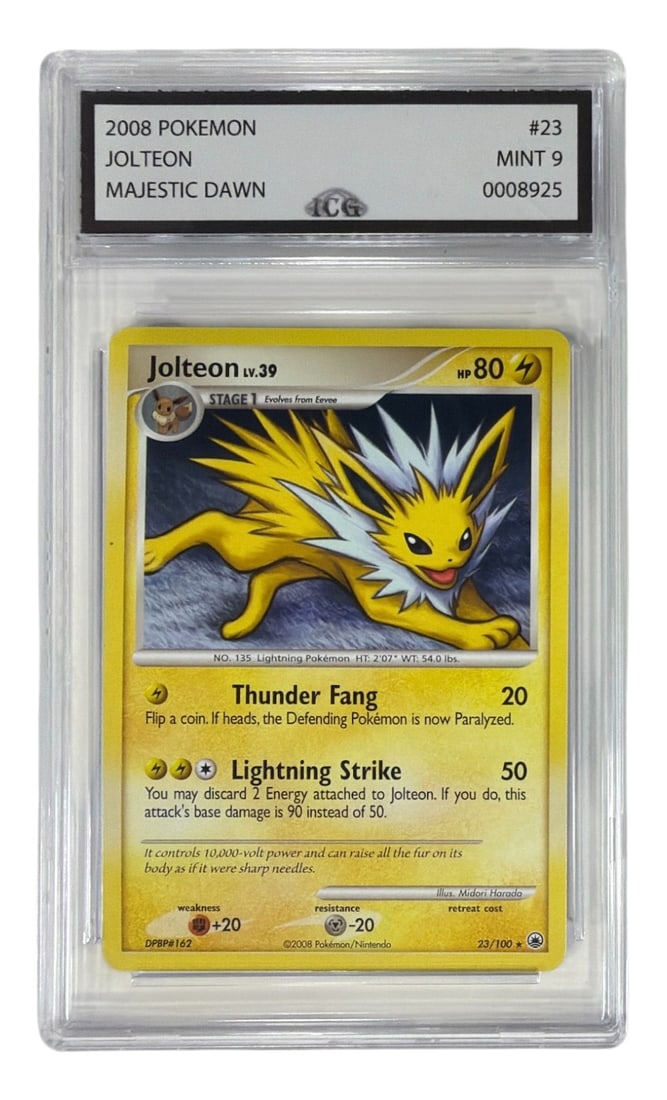 2008 Pokemon Majestic Dawn Jolteon | No. 23 | Graded 9 (1 of 2)