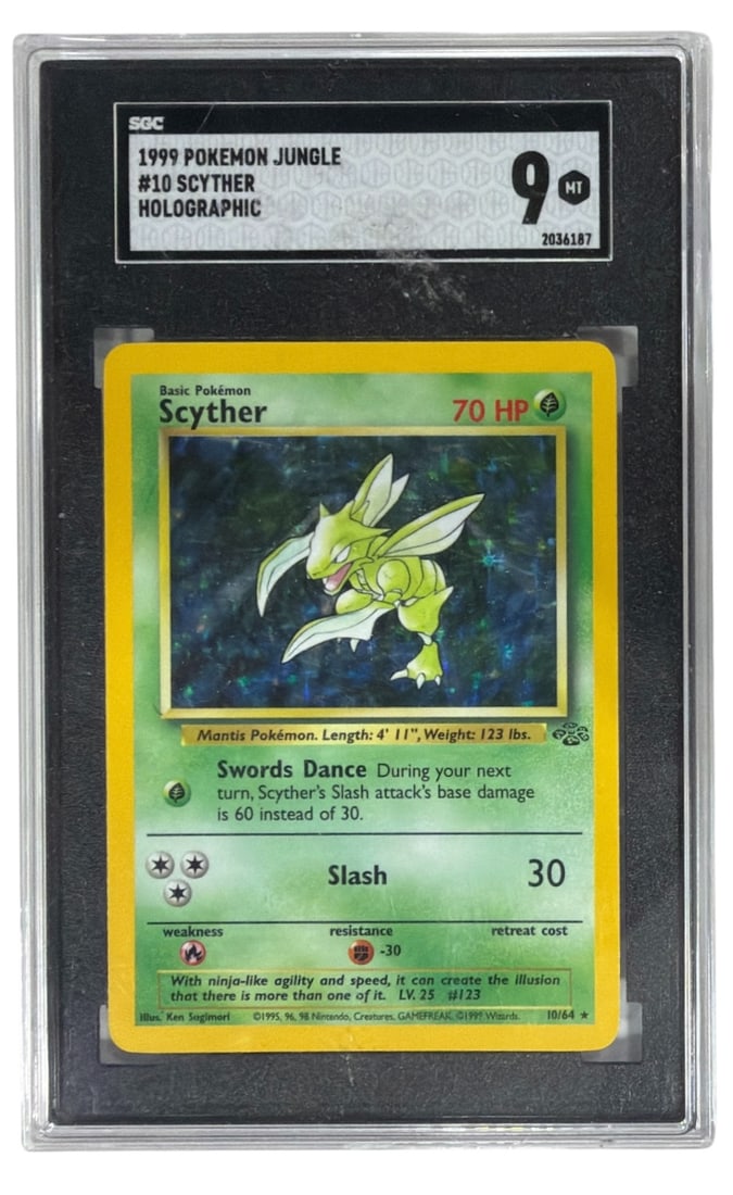 1999 Pokemon Jungle Set Scyther HOLO | No. 10 | Graded 9 (1 of 2)
