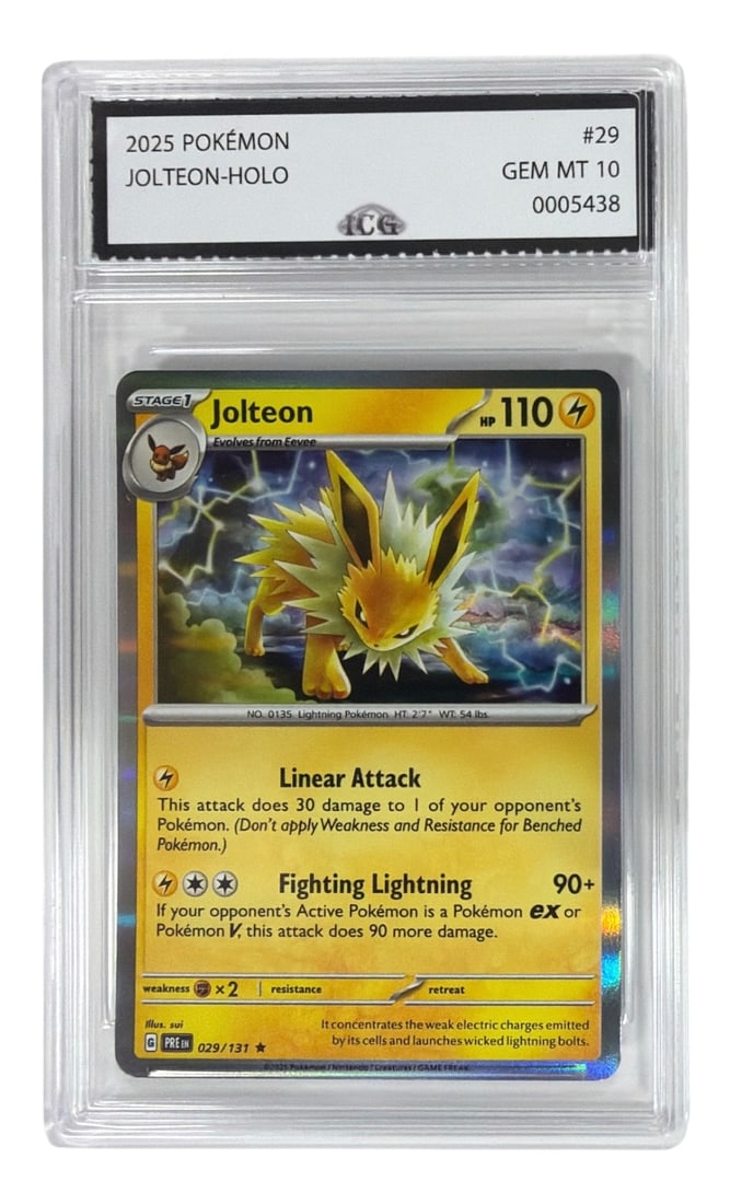2025 Pokemon Jolteon HOLO | No. 29 | Graded 10: 2025 Pokemon Jolteon HOLO | No. 29 | Graded 10