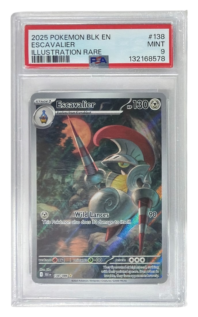 2025 Pokemon Illustration RARE Escavalier | No. 138 | Graded 9 (1 of 2)