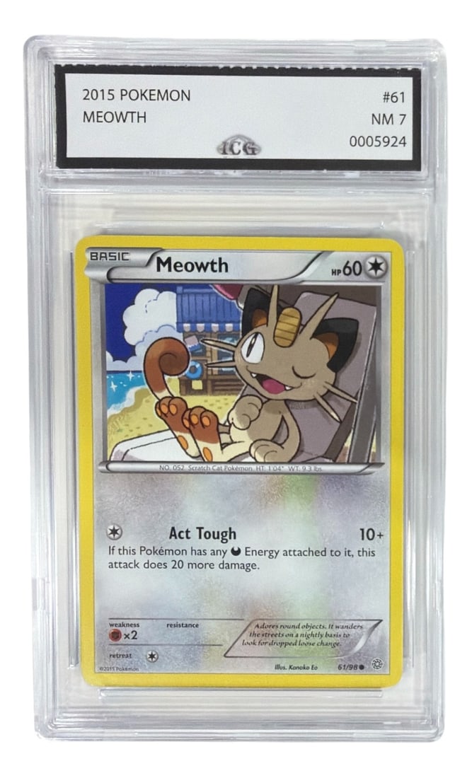 2015 Pokemon Meowth | No. 61 | Graded 7 (1 of 2)