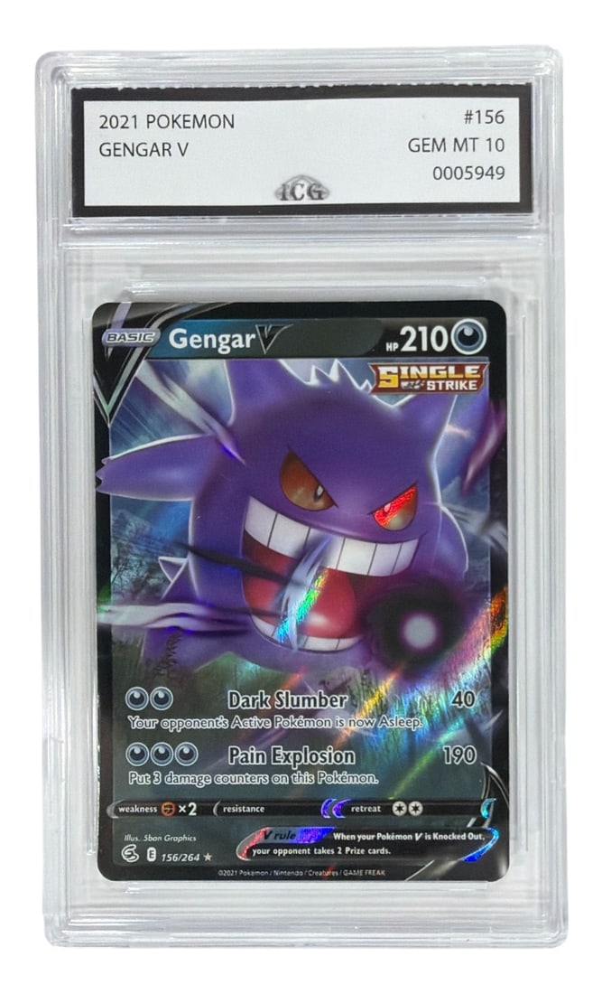 2021 Pokemon Single Strike Gengar V | No. 156 | Graded 10 (1 of 2)