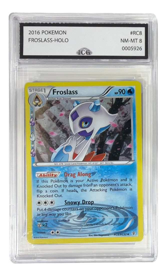 2016 Pokemon Froslass HOLO | No. RC8 | Graded 8: 2016 Pokemon Froslass HOLO | No. RC8 | Graded 8
