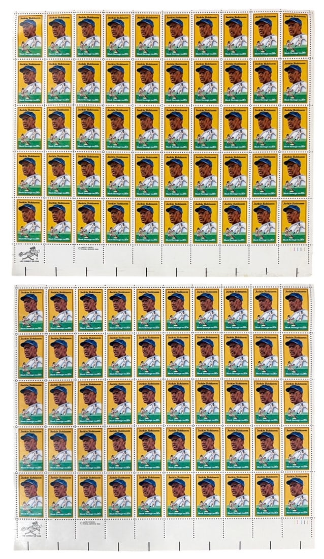 Jackie Robinson Uncut Stamp Sheet Collection: Jackie Robinson Uncut Stamp Sheet Collection