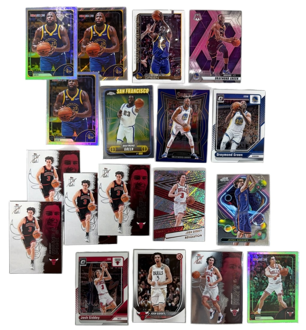 Josh Giddey and Draymond Green Basketball Trading Card Collection (1 of 2)