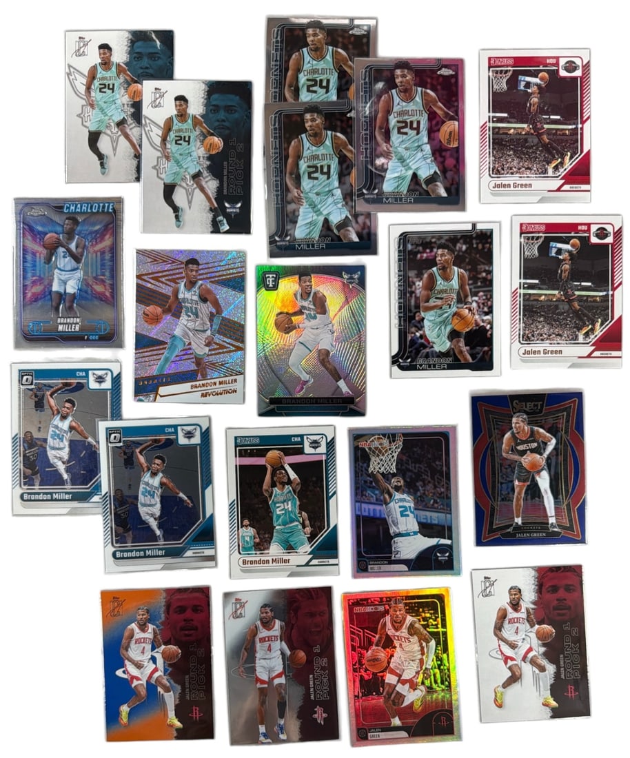 Brandon Miller and Jalen Green Basketball Trading Card Collection (1 of 2)