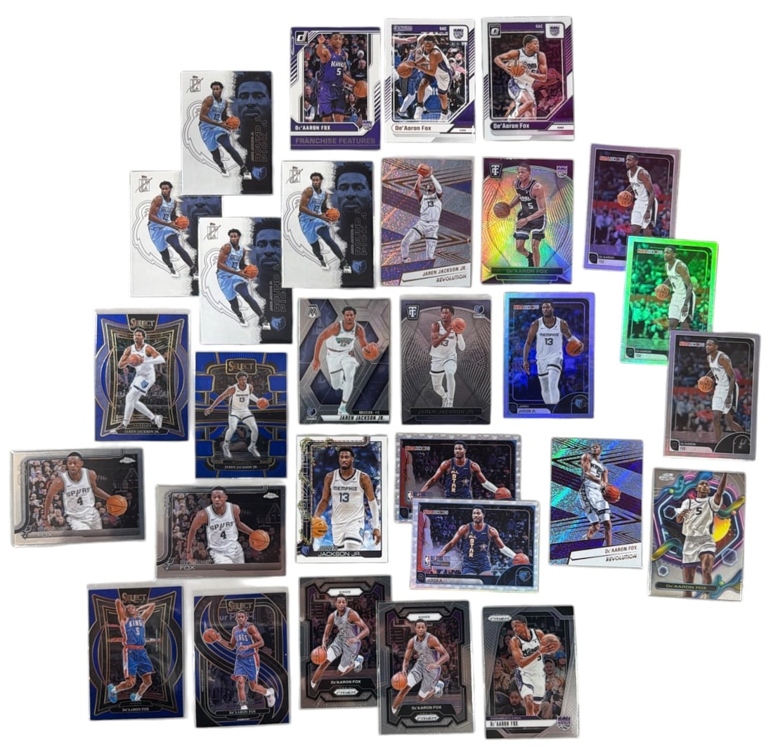 Jaren Jackson Jr. and De Aaron Fox Basketball Trading Card Collection (1 of 2)