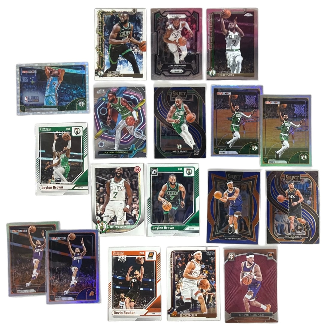 Jaylen Brown and Devin Booker Basketball Trading Card Collection (1 of 2)
