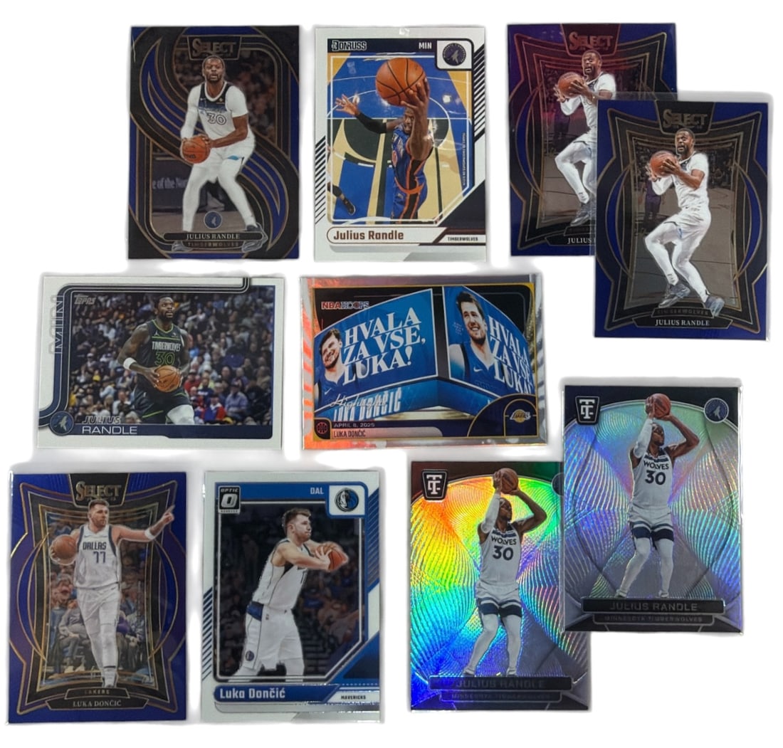 Luka Doncic and Julius Randle Basketball Trading Card Collection (1 of 2)
