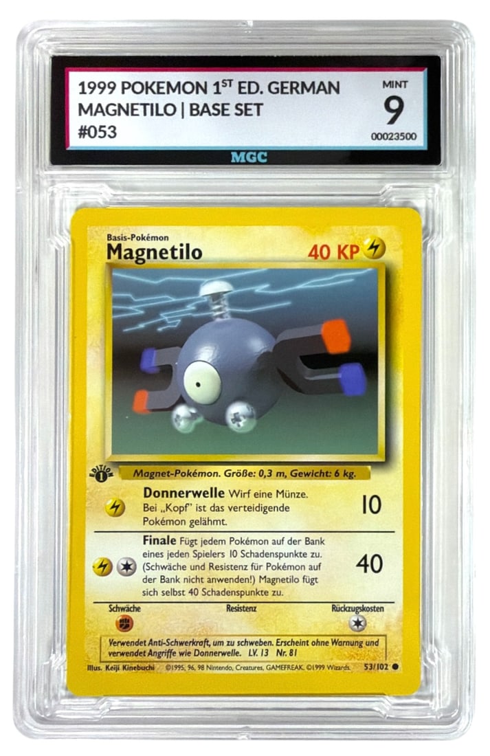 1999 Pokemon 1st Edition German | Magnetilo | Base Set | No. 53 | Graded 9 (1 of 2)
