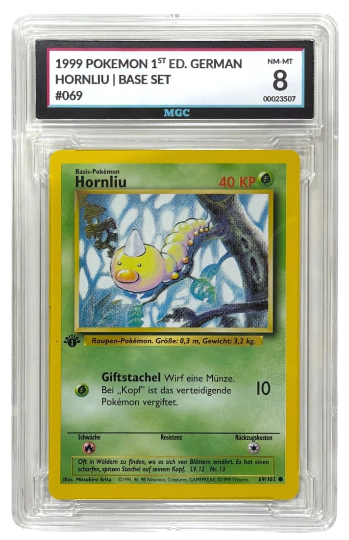 1999 Pokemon 1st Edition German | Hornliu | Base Set | No. 69 | Graded 8 (1 of 2)