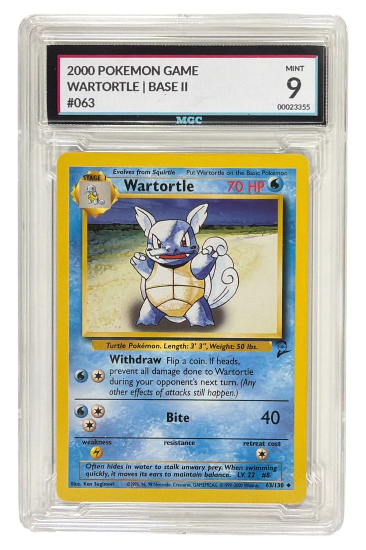 2000 Pokemon Game Base II Wartortle | No. 63 | Graded 9 (1 of 2)