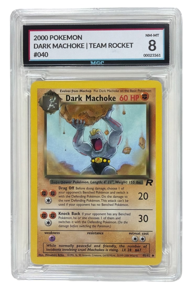 2000 Pokemon Team Rocket Dark Machoke | No. 40 | Graded 8 (1 of 2)